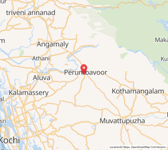 Map of Perumbavoor, Kerala