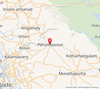 Map of Perumpavur, Kerala