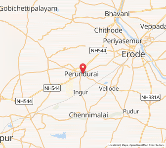 Map of Perundurai, Tamil Nadu