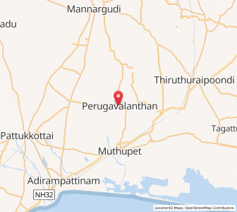 Map of Peruvaindan, Tamil Nadu