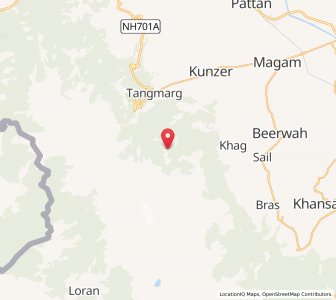 Map of Peth Dhanwas, Kashmir