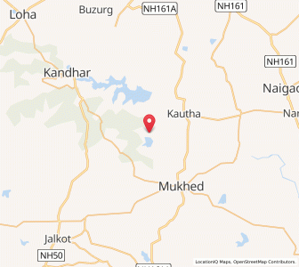 Map of Peth Wadaj, Maharashtra
