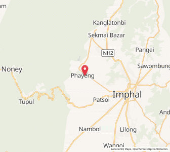 Map of Phaiyeng, Manipur