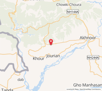 Map of Phambrean di Dhok, Kashmir