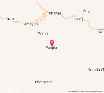 Map of Phanjila, Kashmir