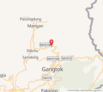 Map of Phensang, Sikkim