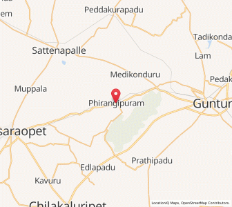 Map of Phirangipuram, Andhra Pradesh