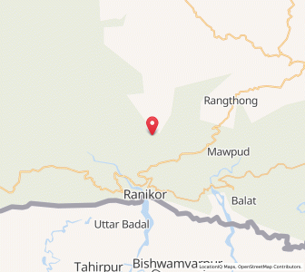 Map of Phlangmawphra, Meghalaya