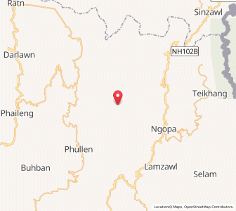 Map of Phuaibuang, Mizoram