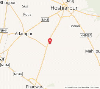 Map of Phuglana, Punjab