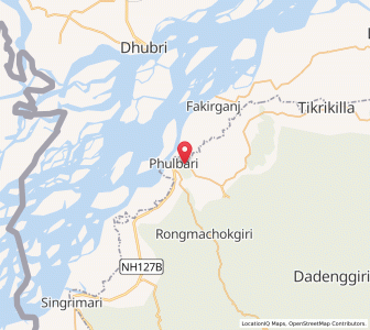 Map of Phulbari, Meghalaya