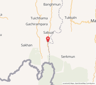 Map of Phuldungsei, Tripura