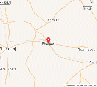 Map of Phūlpur, Uttar Pradesh