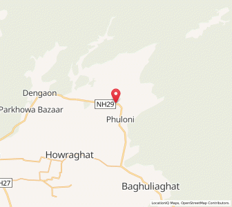 Map of Phuluni, Assam
