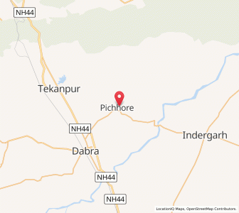 Map of Pichhor, Madhya Pradesh