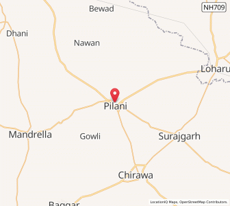 Map of Pilani, Rajasthan