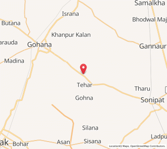 Map of Pinana, Haryana