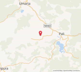 Map of Pinaora, Madhya Pradesh