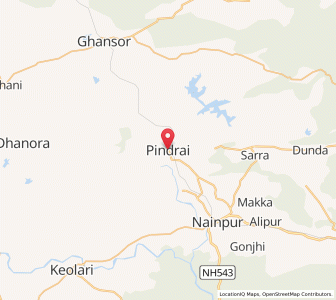 Map of Pindrai, Madhya Pradesh