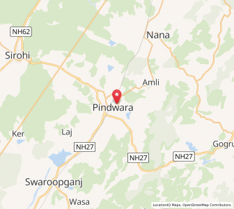 Map of Pindwara, Rajasthan