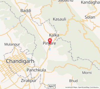 Map of Pinjaur, Haryana