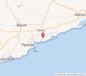 Map of Pipavav Bandar, Gujarat
