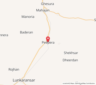 Map of Piperan, Rajasthan