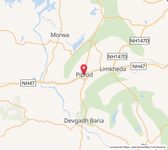 Map of Piplod, Gujarat