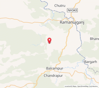 Map of Pipraul, Chhattisgarh