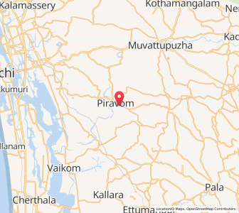 Map of Piravam, Kerala