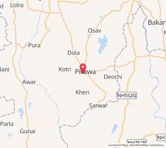 Map of Pirawa, Rajasthan