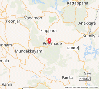 Map of Pirmed, Kerala