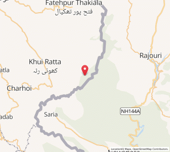 Map of Pithana, Kashmir