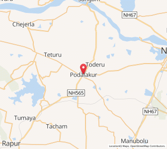 Map of Podalakur, Andhra Pradesh