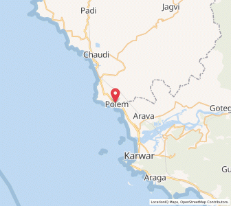 Map of Poliem, Goa