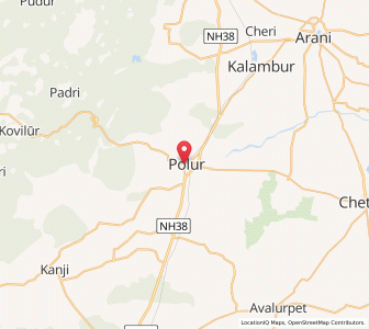 Map of Polur, Tamil Nadu