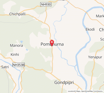 Map of Pomurna, Maharashtra