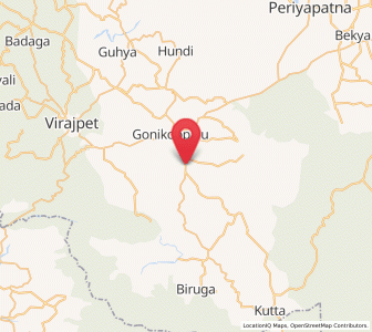 Map of Ponnampet, Karnataka
