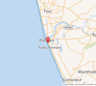 Map of Ponnani, Kerala