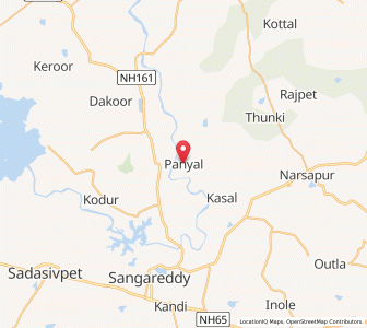 Map of Ponyala, Andhra Pradesh