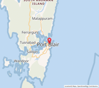 Map of Port Blair, Andaman and Nicobar Islands