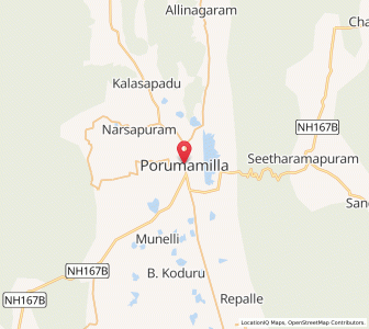 Map of Porumamilla, Andhra Pradesh