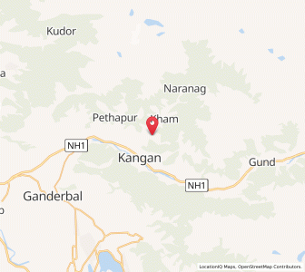 Map of Poshkarnar, Kashmir