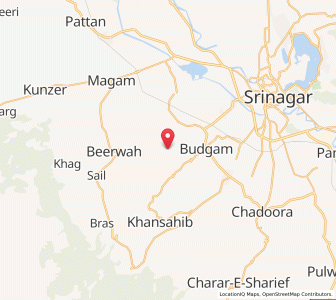 Map of Poshur, Kashmir