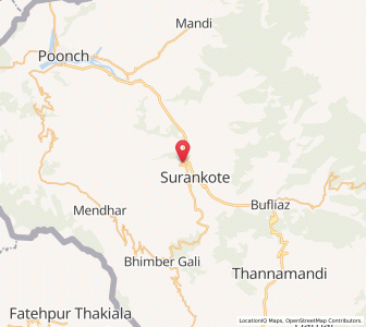 Map of Potha, Kashmir