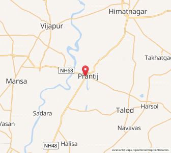 Map of Prantij, Gujarat