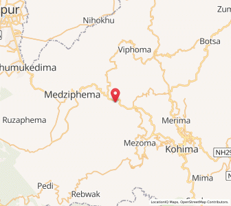 Map of Priphema, Nagaland