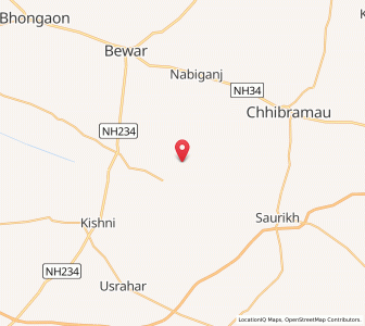 Map of Prithital, Uttar Pradesh