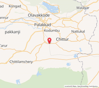 Map of Pudunagaram, Kerala