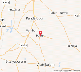 Map of Pudūr, Tamil Nadu